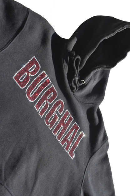 Burghal Rhinestone Heavy Hoodie (Black)