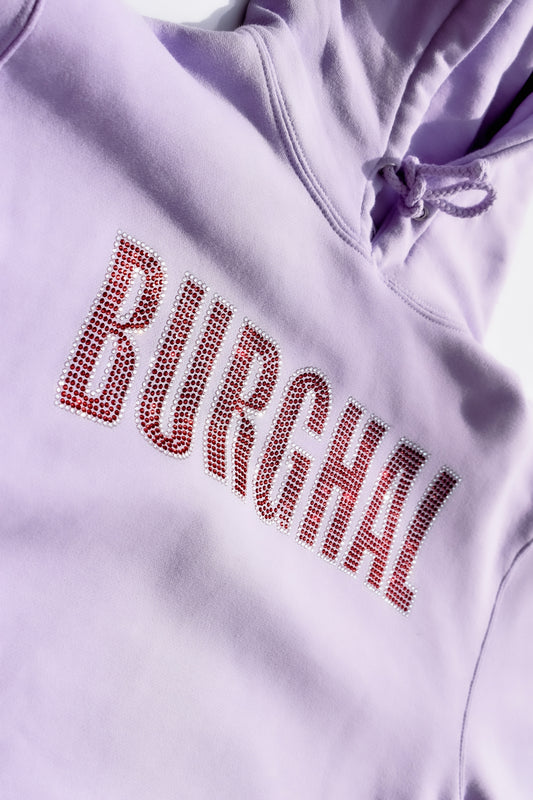 Burghal Rhinestone Heavy Hoodie (Lavender)