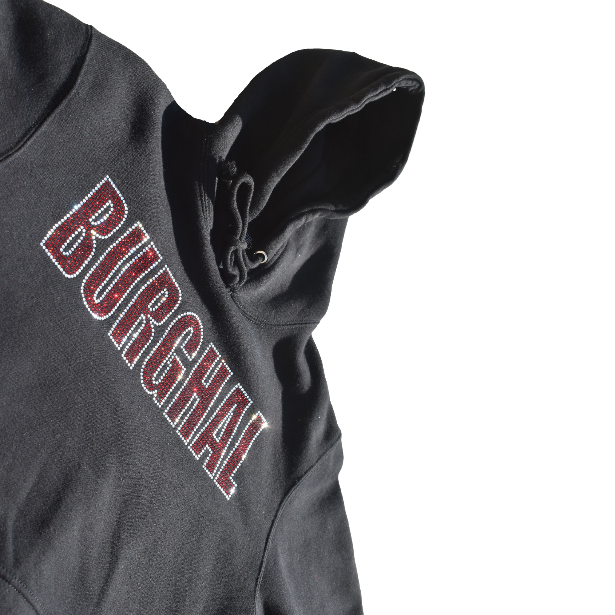 Burghal Rhinestone Heavy Hoodie (Black)