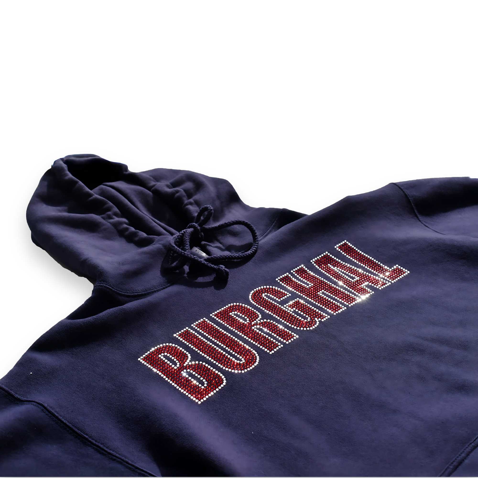 Burghal Rhinestone Heavy Hoodie (Navy)