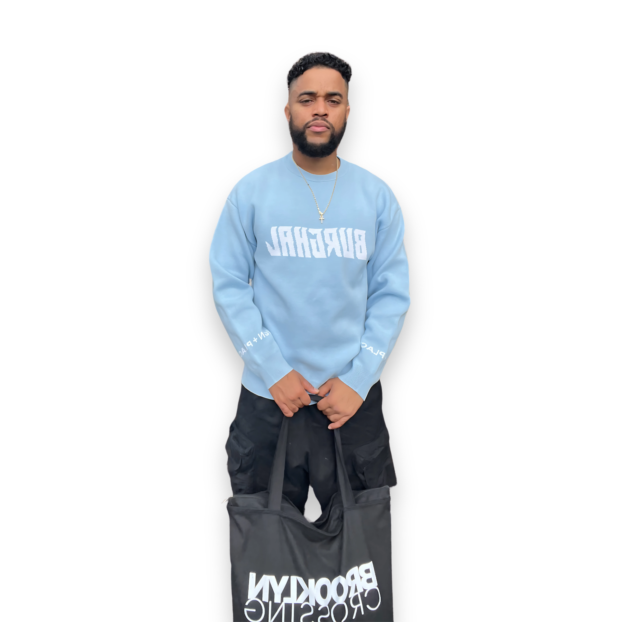 Jacquard Knitted Sweater Sky