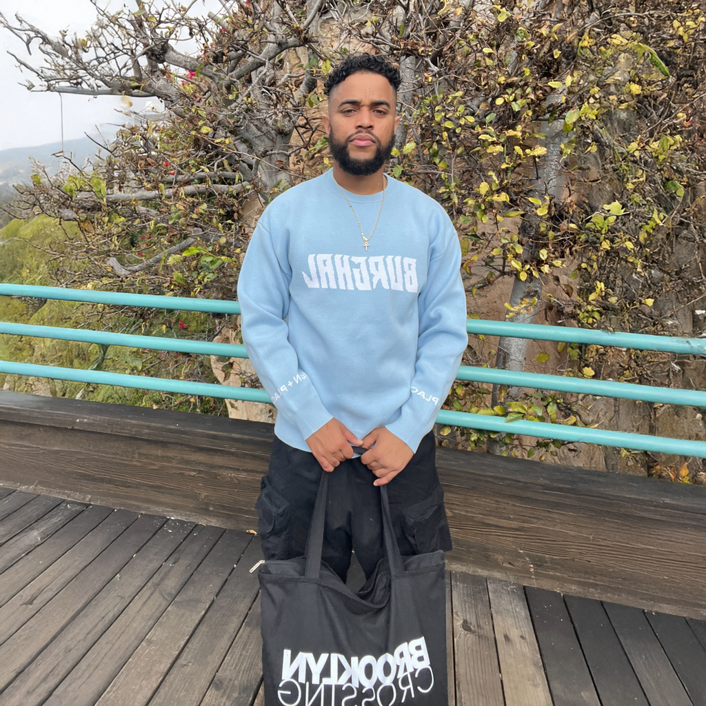 Jacquard Knitted Sweater Sky