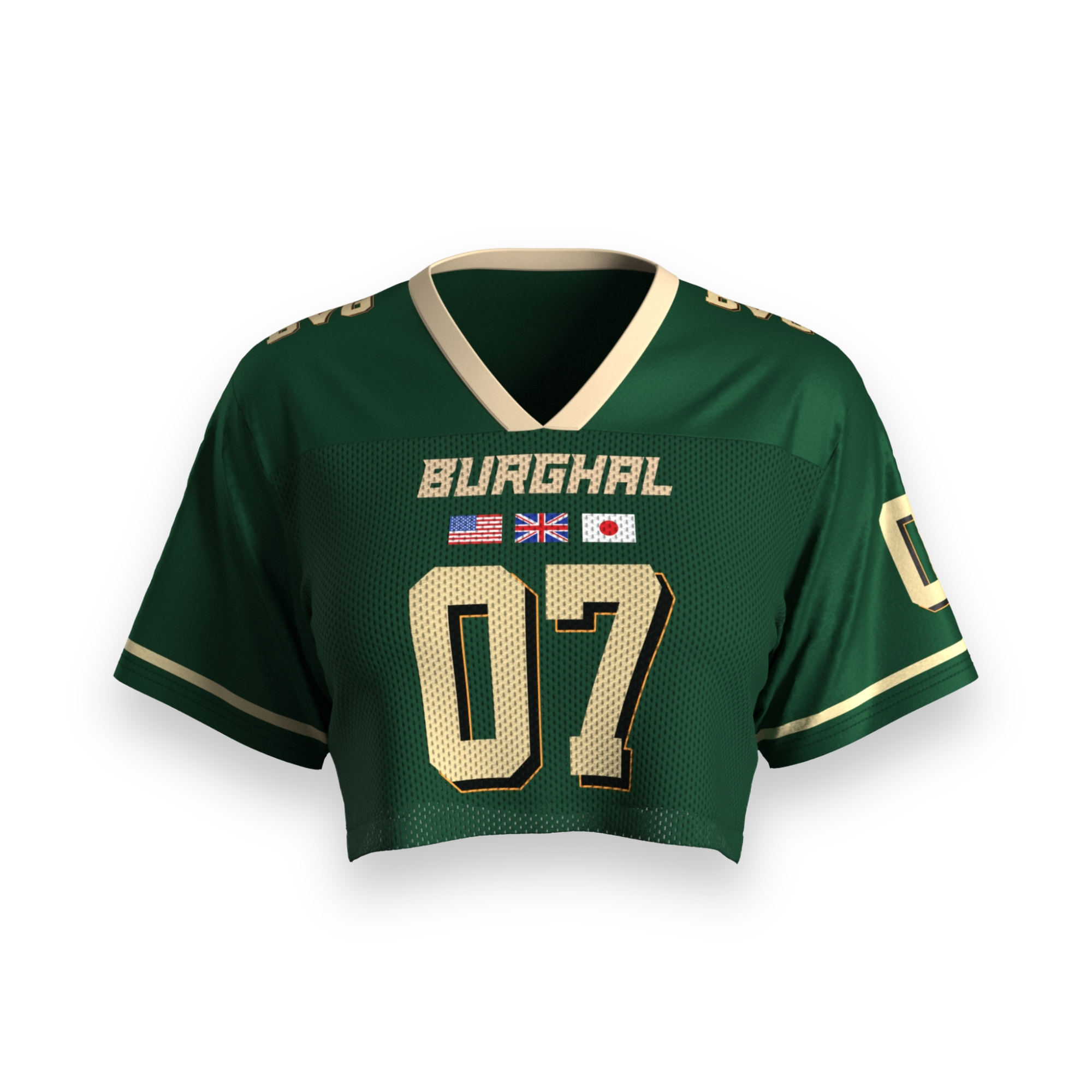 Burghal Midnight Green Cropped Jersey