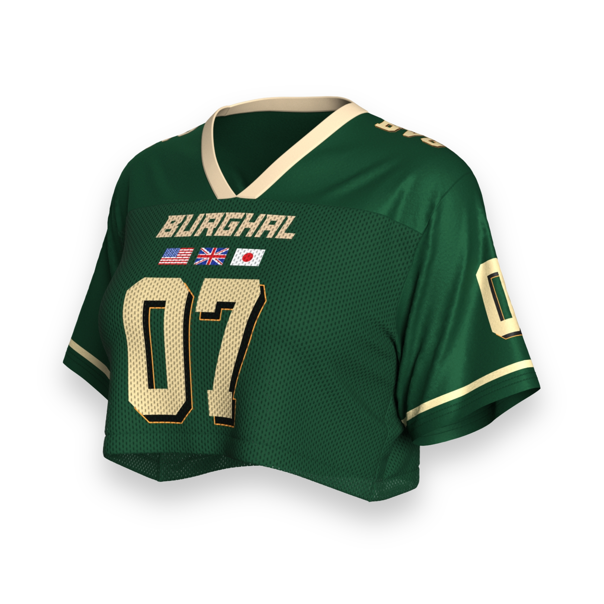 Burghal Midnight Green Cropped Jersey