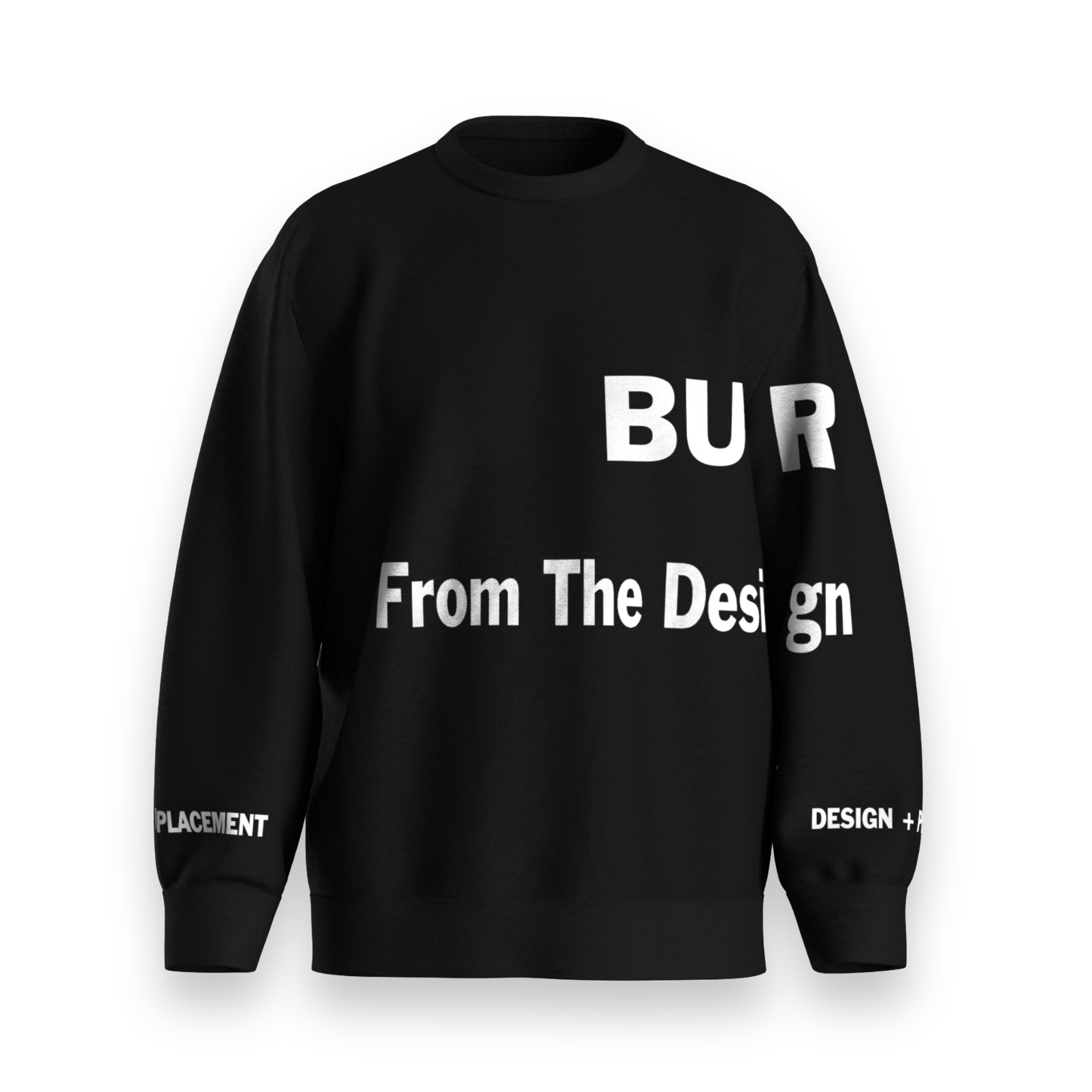 Minimal Placement Knitted Sweater (Black)