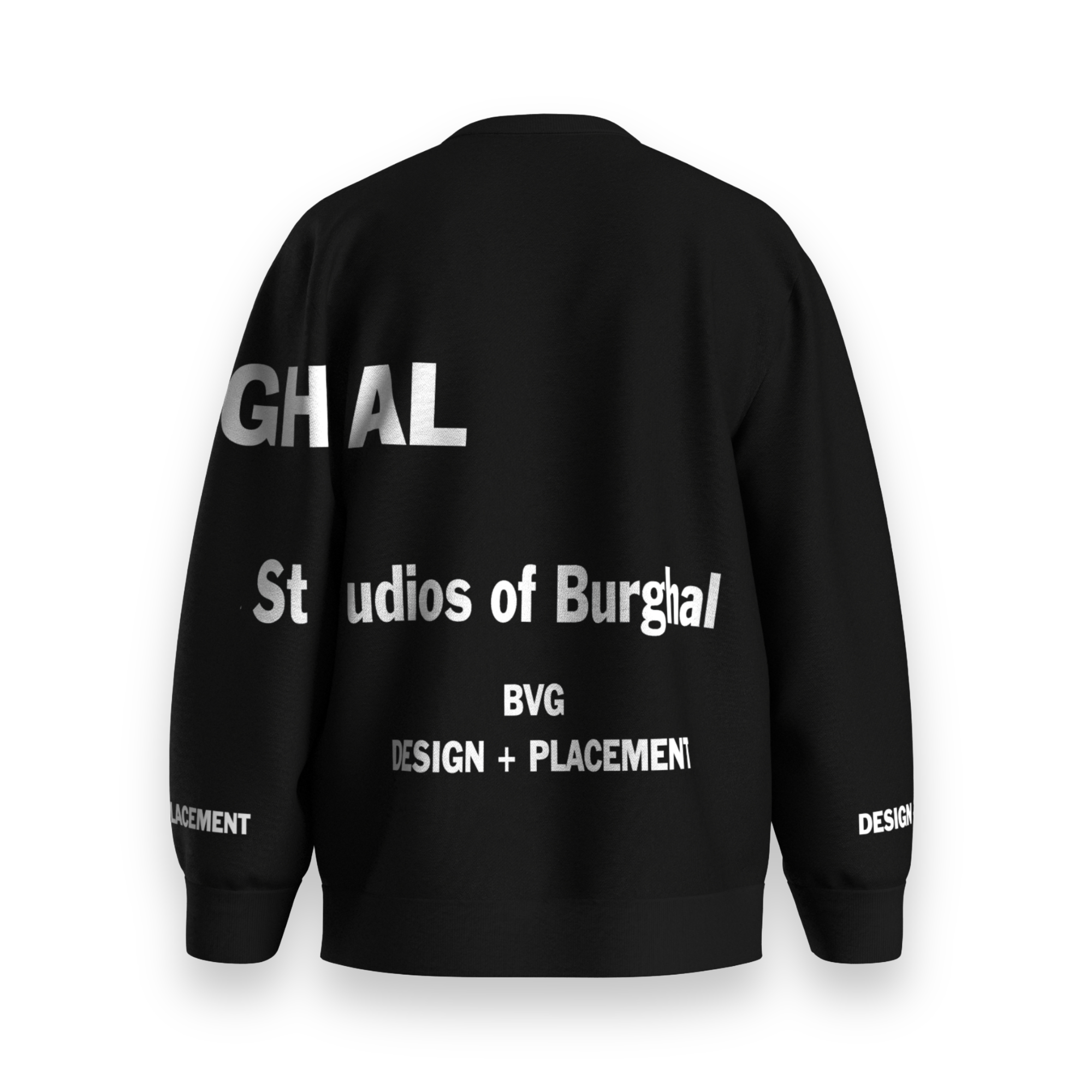 Minimal Placement Knitted Sweater (Black)