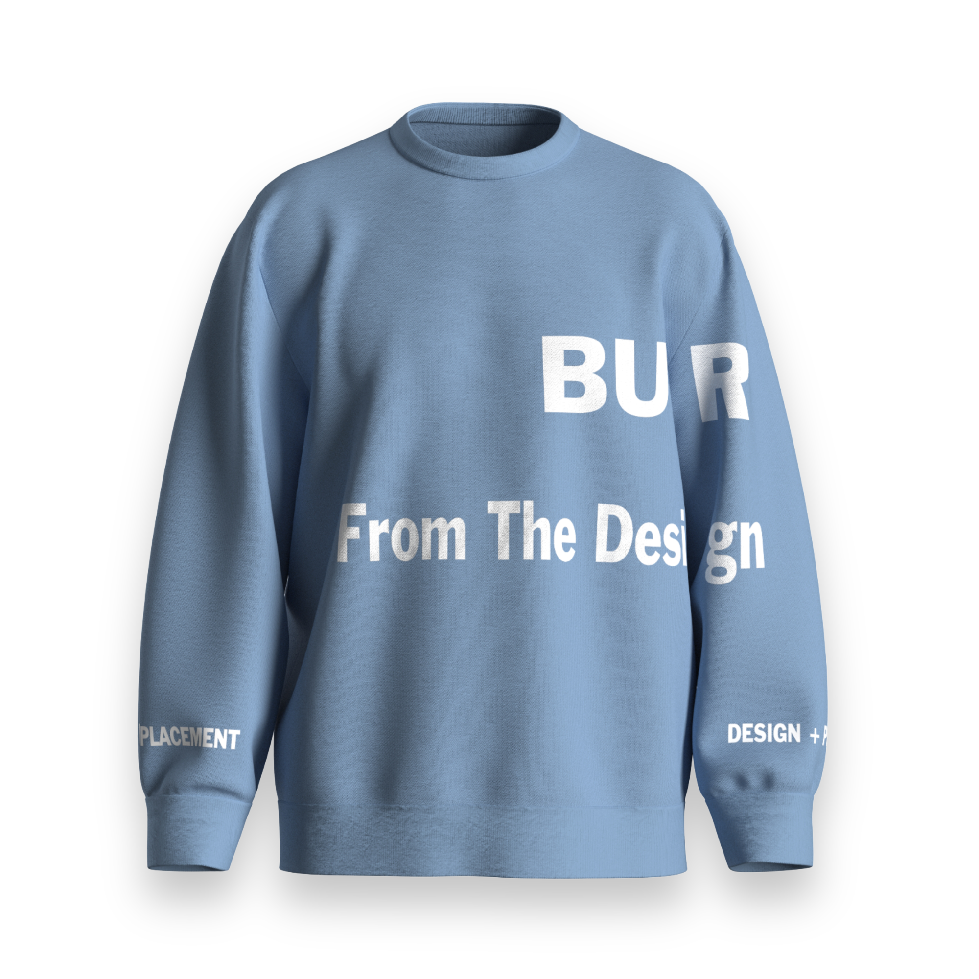 Minimal Placement Knitted Sweater (Sky Blue)