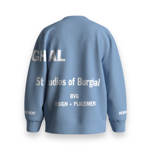 Minimal Placement Knitted Sweater (Sky Blue)
