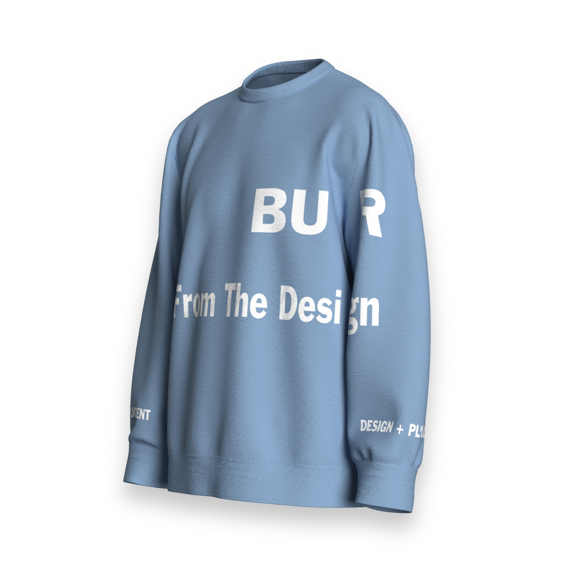 Minimal Placement Knitted Sweater (Sky Blue)
