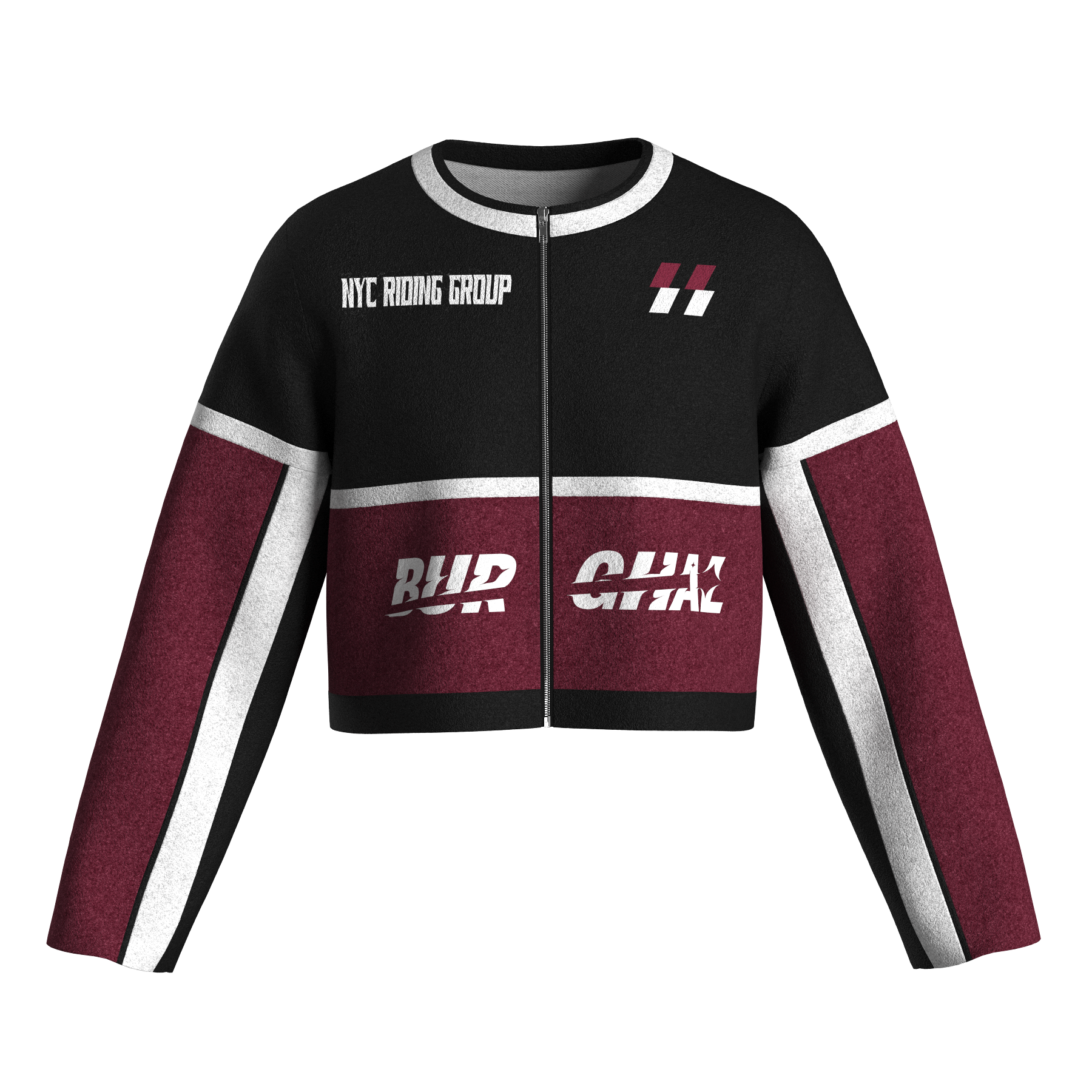 Cropped "Riding Group" Knitted Jacket