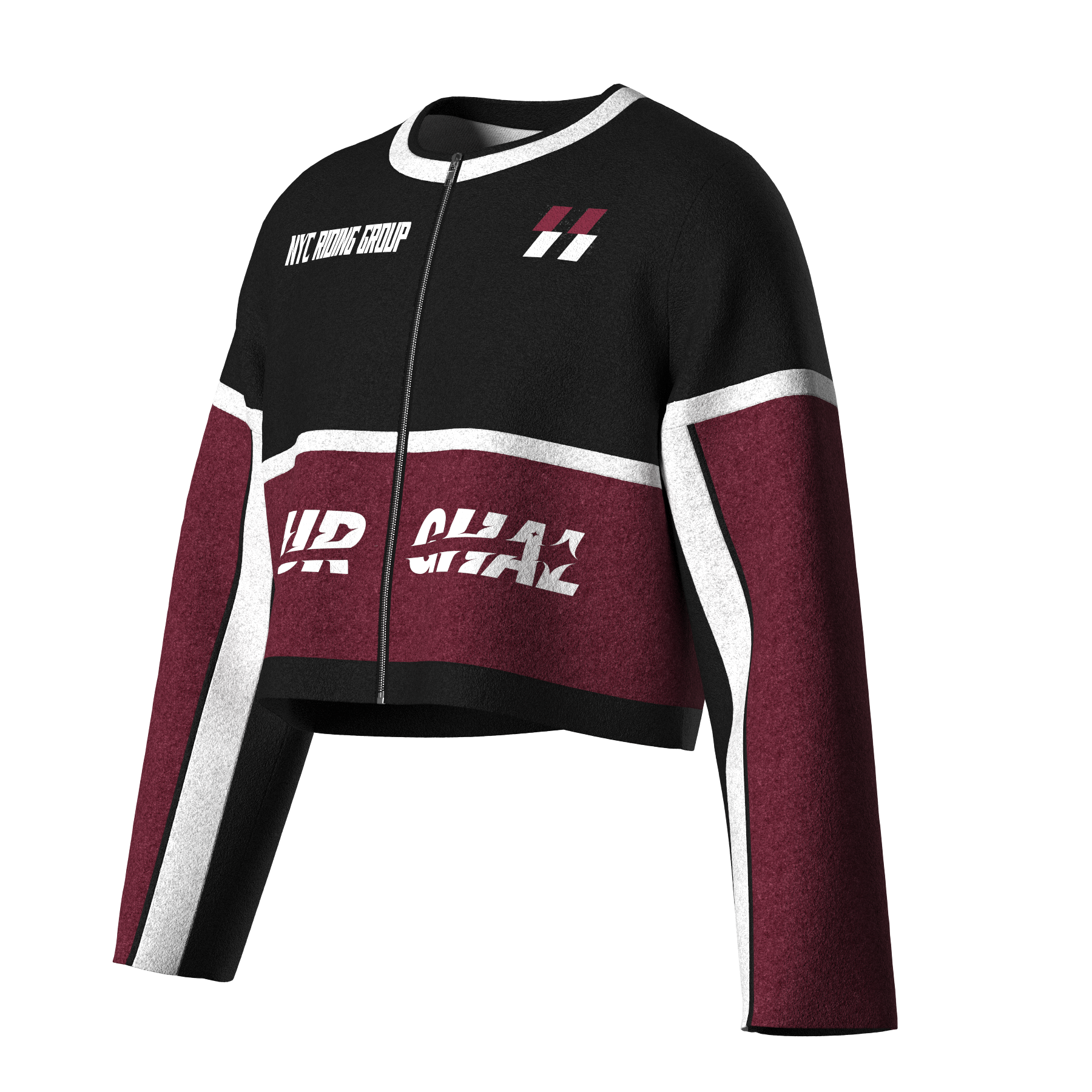 Cropped "Riding Group" Knitted Jacket