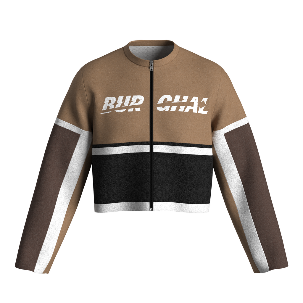 Cropped "Riding Group" Knitted Jacket