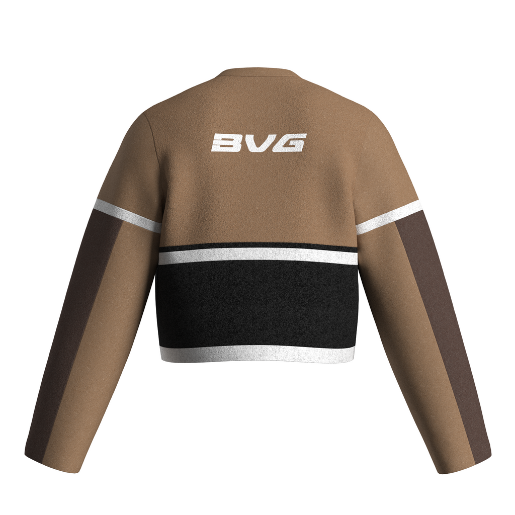 Cropped "Riding Group" Knitted Jacket